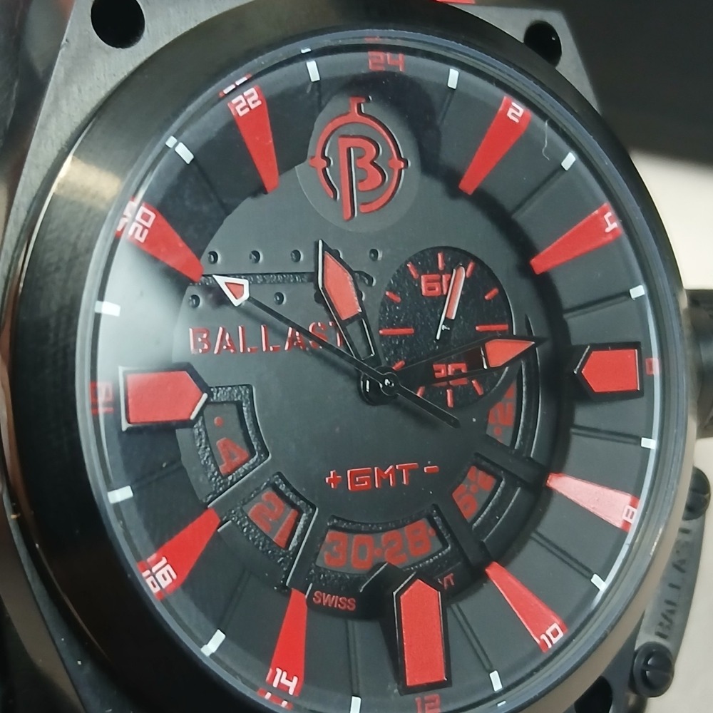 Ballast Time Instrument Mens Watch Red **DOES NOT RUN ** FOR PARTS - Picture 3 of 7